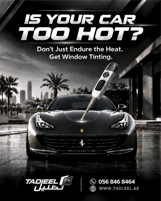 Your drive, your comfort, your style. Keep the heat out and enjoy every journey with TADLEEL window tinting.

قيادتك، راحتك، وأناقتك. قلّل الحرارة واستمتع بكل رحلة مع تظليل تدليل.

#TADLEEL #WindowTint #CarTinting #HeatRejection #تظليل